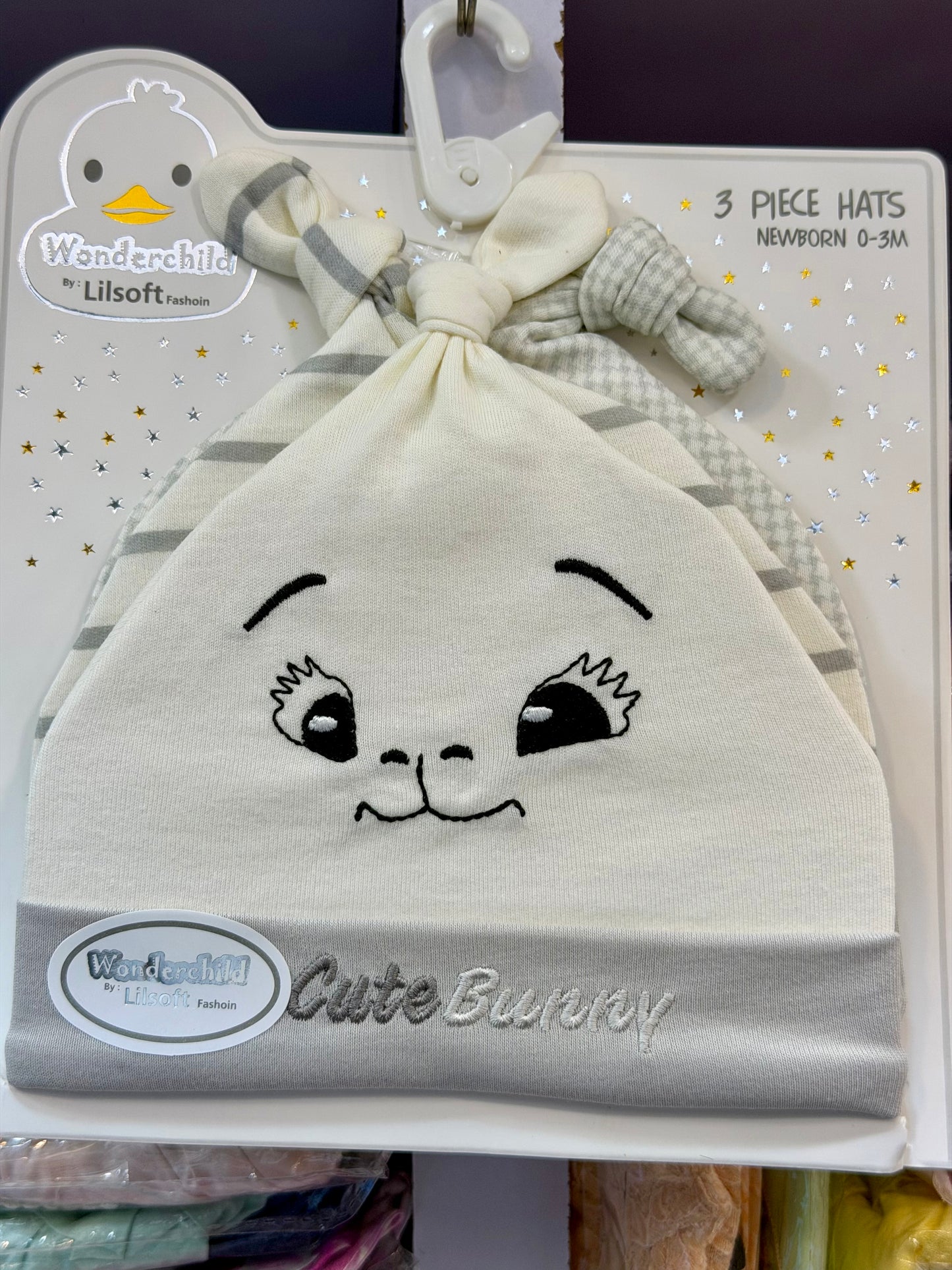Piece Newborn Baby Hat Set β Cute Bunny Cotton Caps (4 Colors) | Soft Baby Hats 0β3 Months