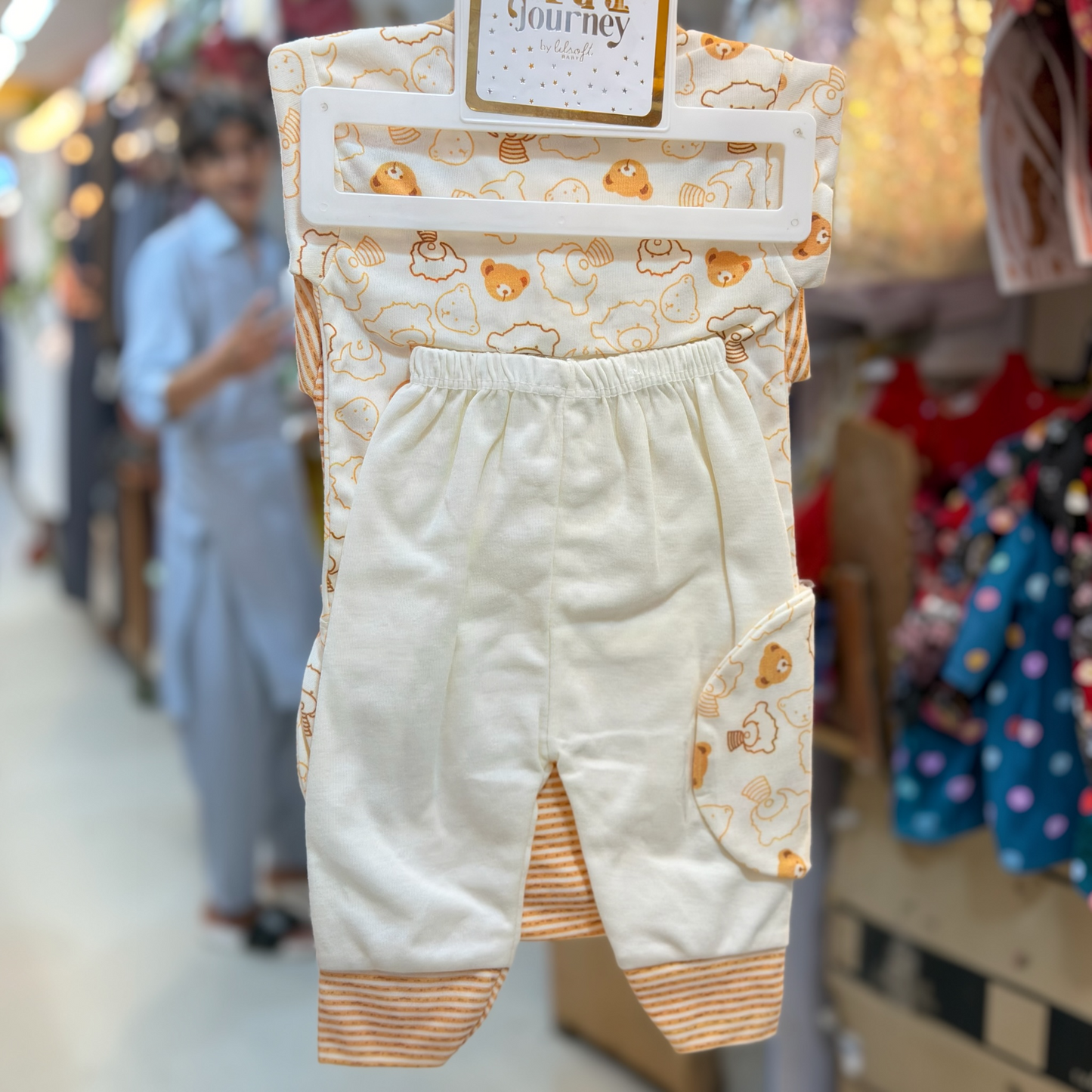 10 Piece Newborn Baby Cotton Starter Set – Shirt, Pajama, Romper, Bib, Cap & Accessories(0-3Months)