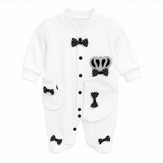 Turkish Style Baby Romper with Mittens and Cap(0-9Months)