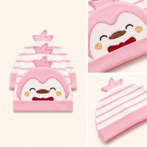 3 Piece Newborn Hat Set(0–3 Months)