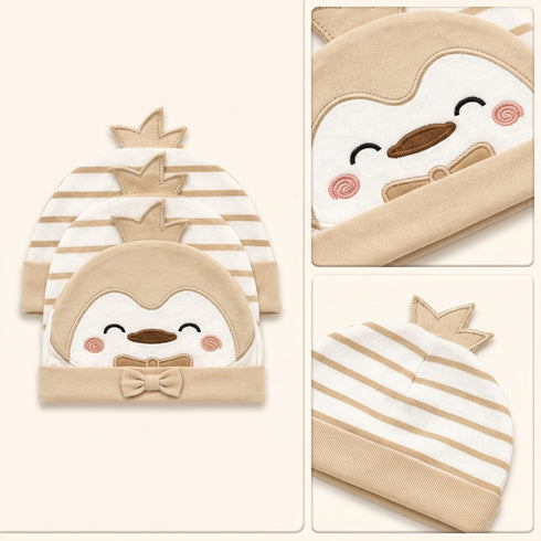 3 Piece Newborn Hat Set(0–3 Months)