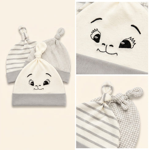 3 Piece Newborn Hat Set(0–3 Months)