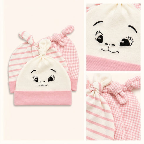 3 Piece Newborn Hat Set(0–3 Months)