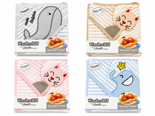 Wonderchild Baby Hooded Bath Towel (0–9 Months)