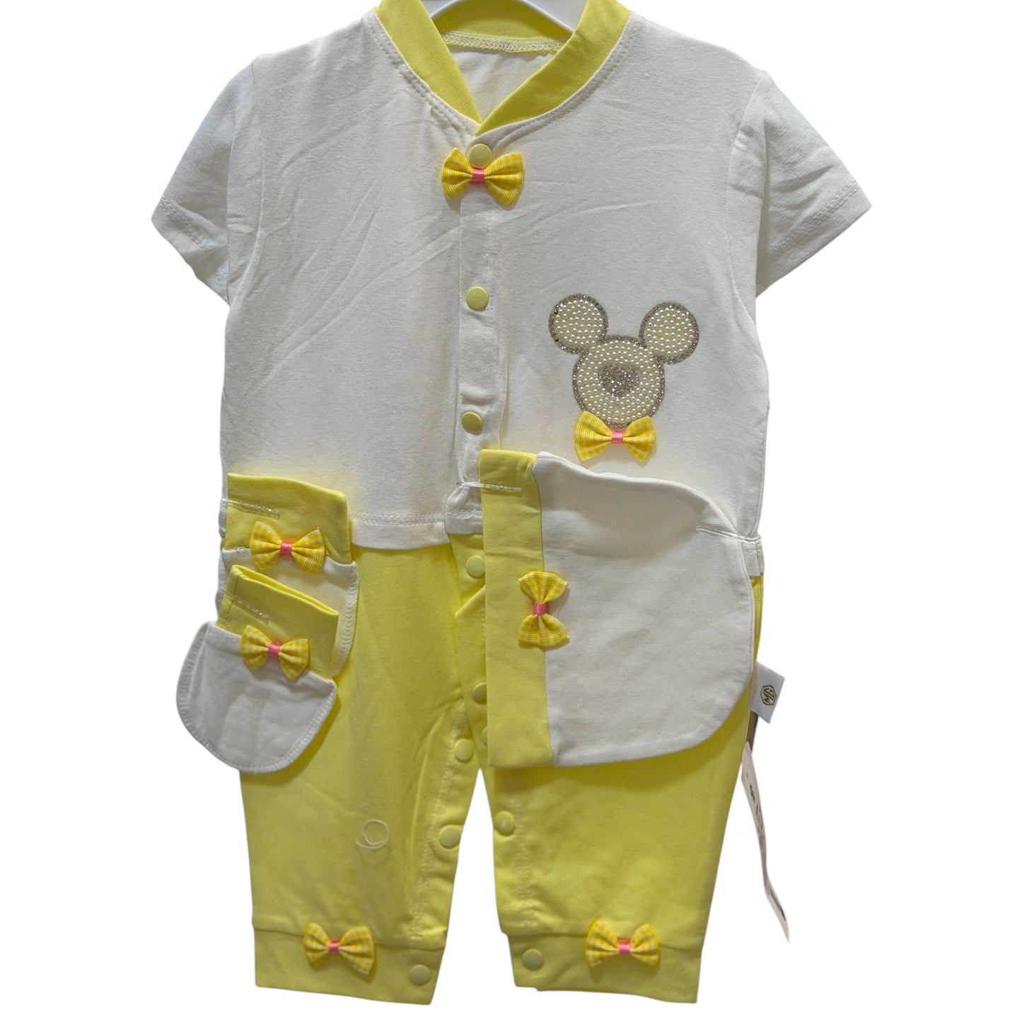 Turkish Style Baby Romper with Mittens and Cap(0-9Months)