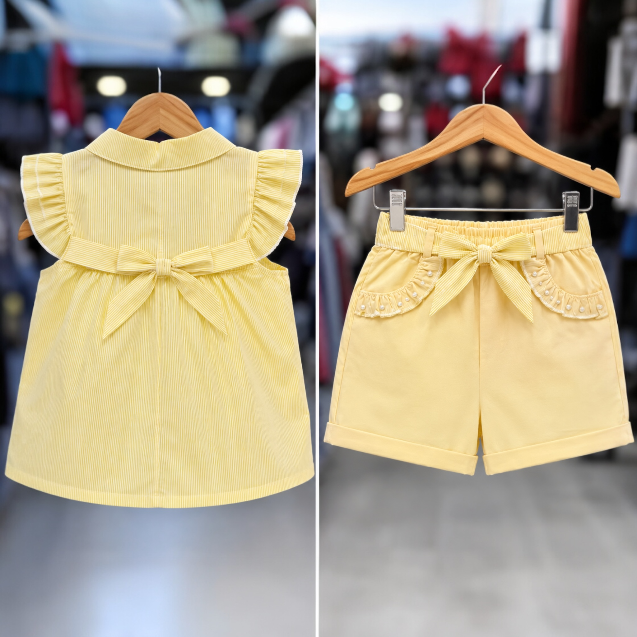 Baby Girl Stylish Summer Dress Set | Soft Cotton Top & Shorts