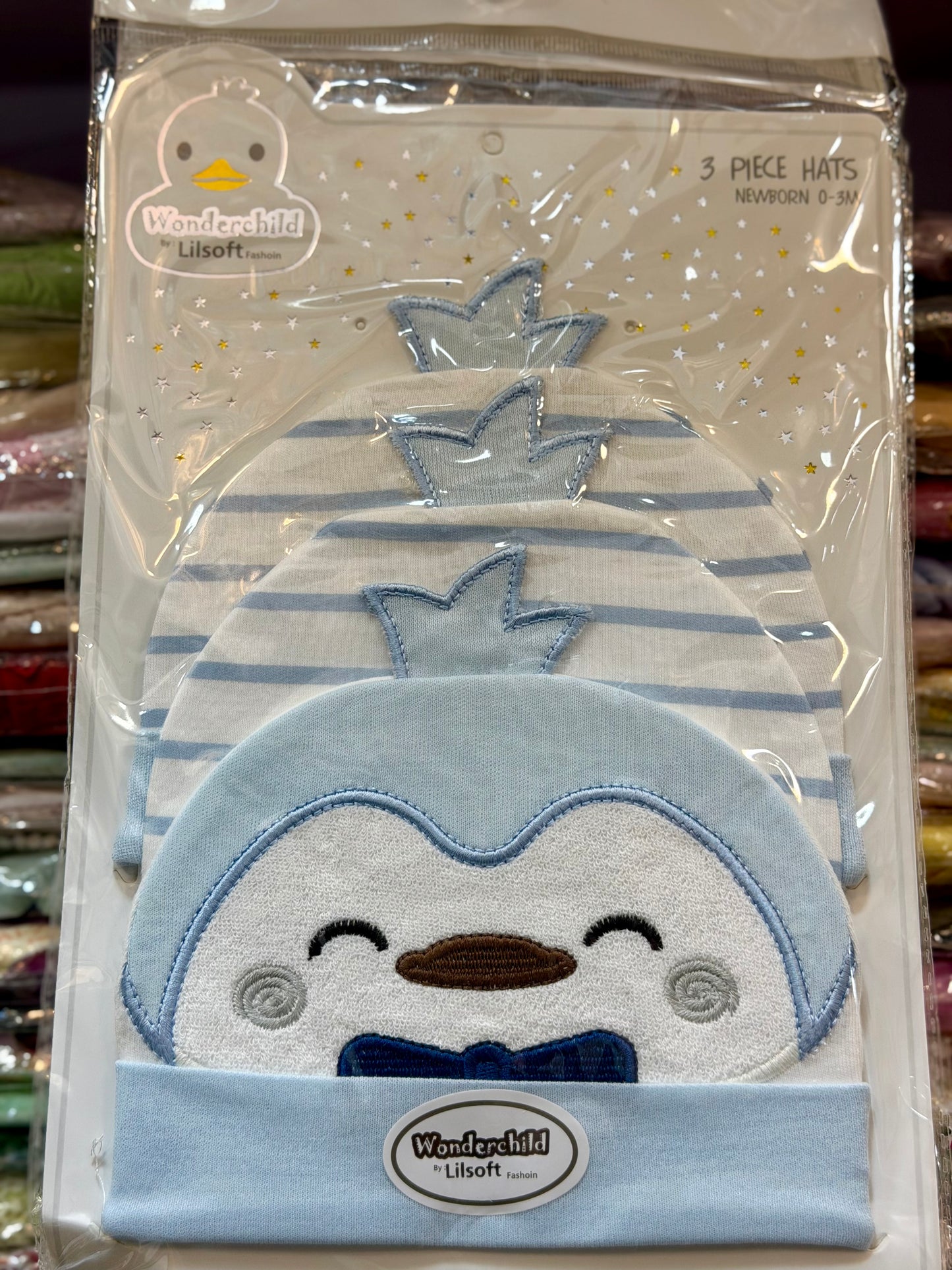 3 Piece Baby Hat Set – Soft Cotton Newborn Caps (0–3 Months) | 4 Colors Available