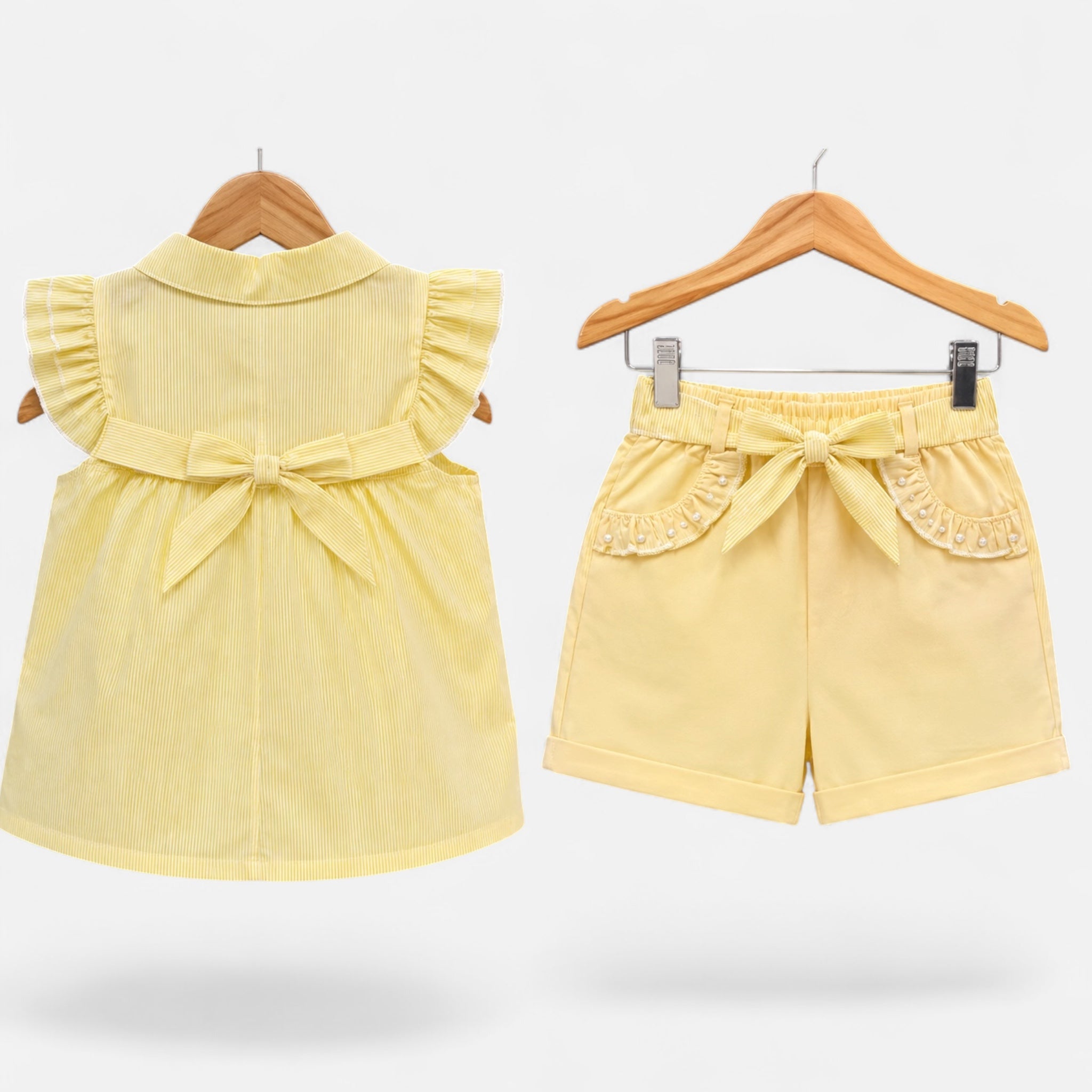 Baby Girl Stylish Summer Dress Set | Soft Cotton Top & Shorts