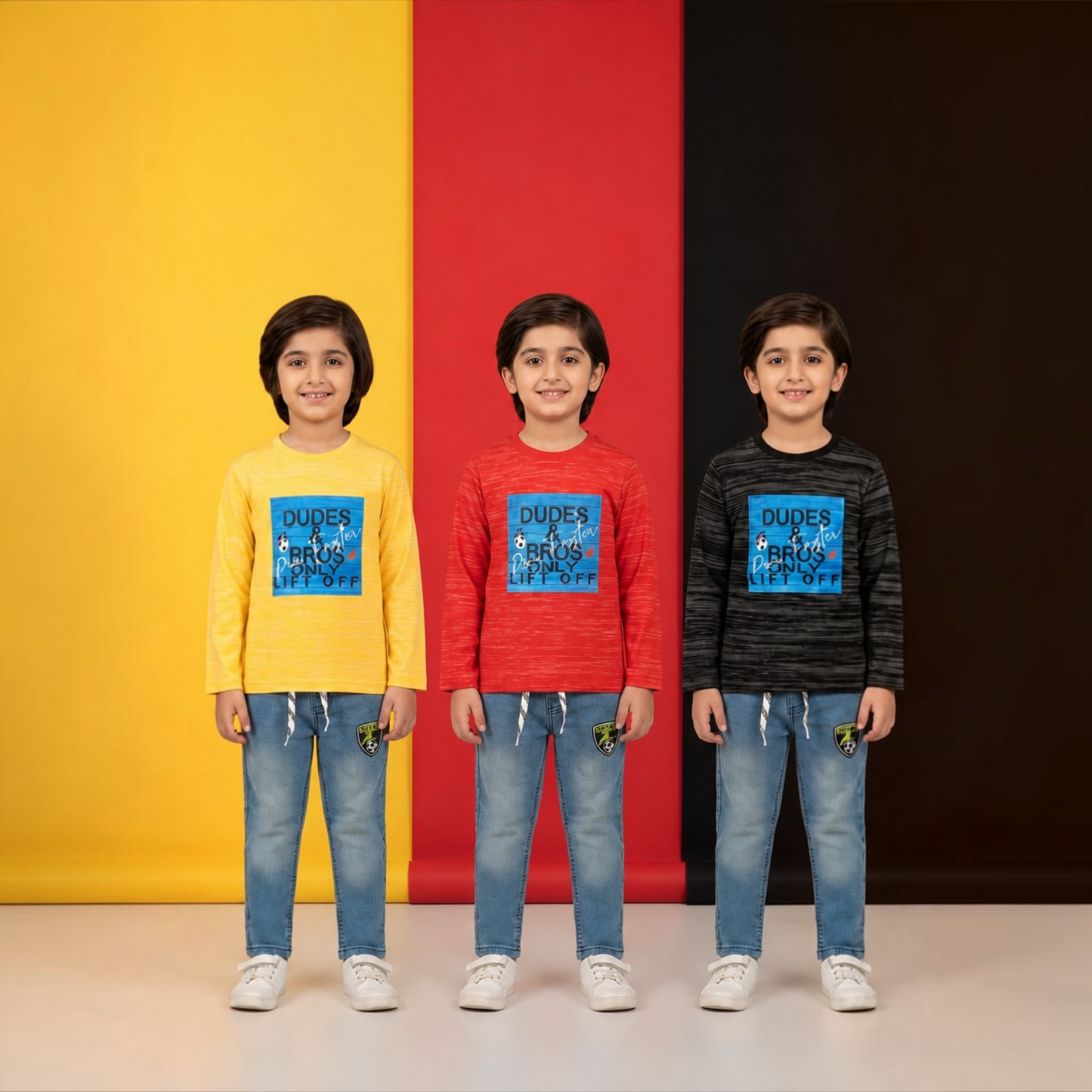 Boys Full Sleeve Denim Set | 1–5 Years