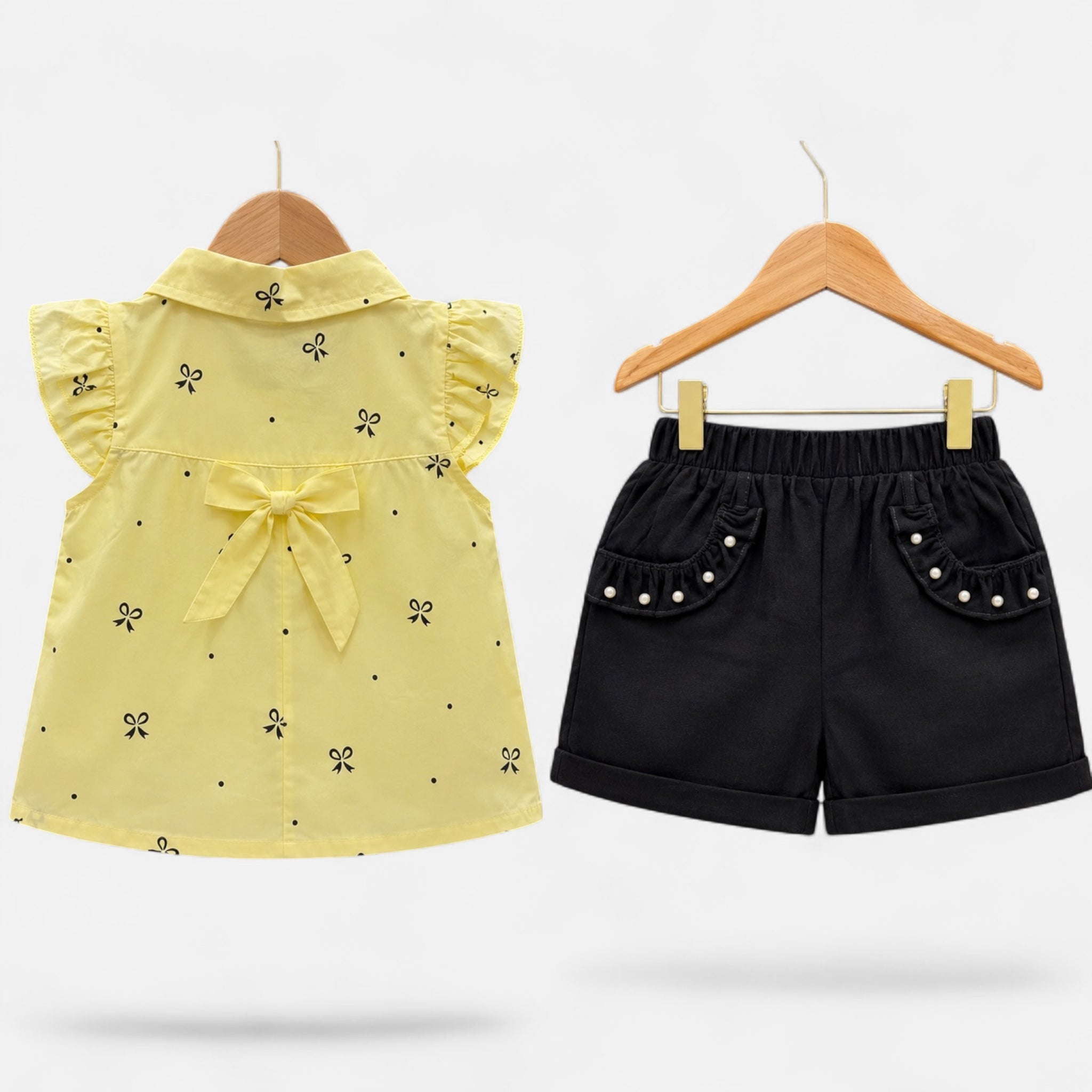 Baby Girl Stylish Summer Dress Set | Soft Cotton Top & Shorts