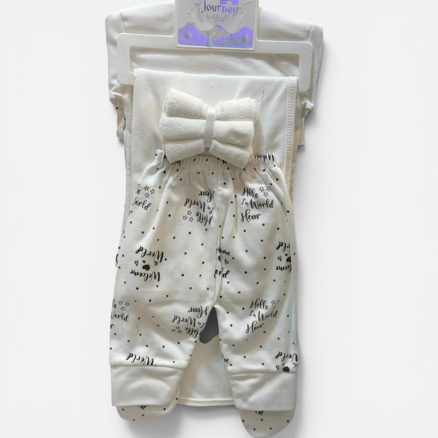 12 Piece Newborn Baby Starter Gift Set | Cotton Baby Clothes with Hanger | Welcome to the World(0-3Months)