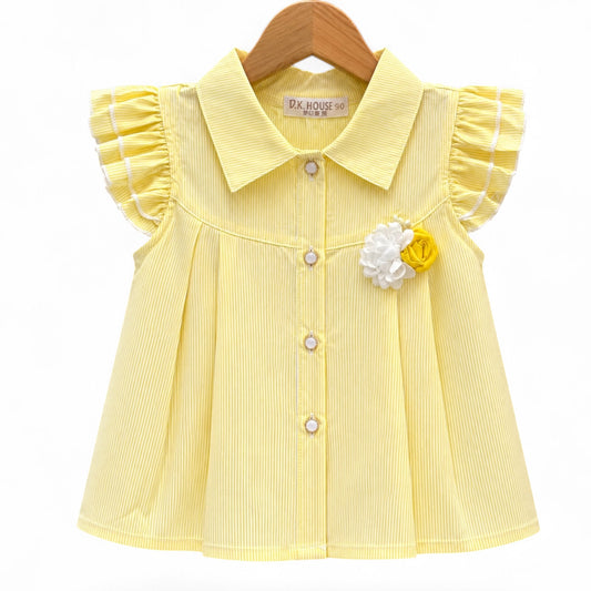 Baby Girl Stylish Summer Dress Set | Soft Cotton Top & Shorts