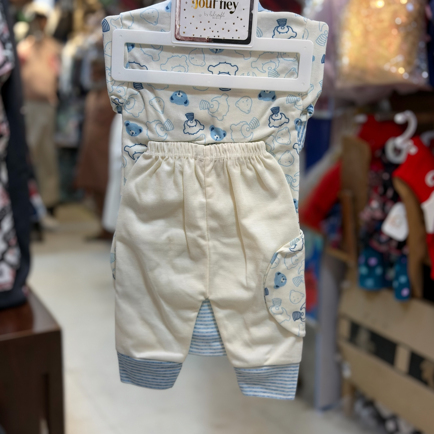 10 Piece Newborn Baby Cotton Starter Set – Shirt, Pajama, Romper, Bib, Cap & Accessories(0-3Months)
