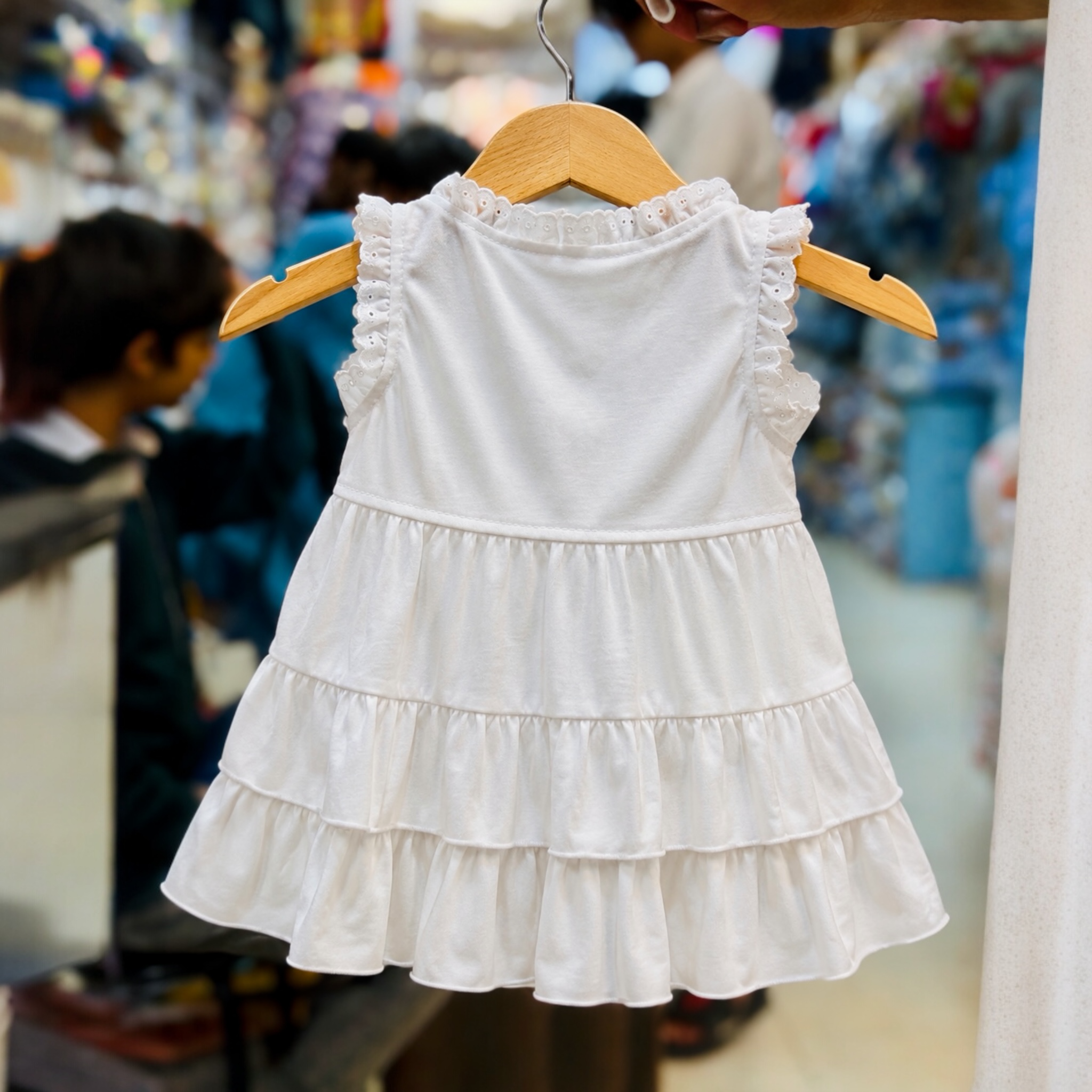 Baby Girls Frill Frock Dress- Soft Summer Wear