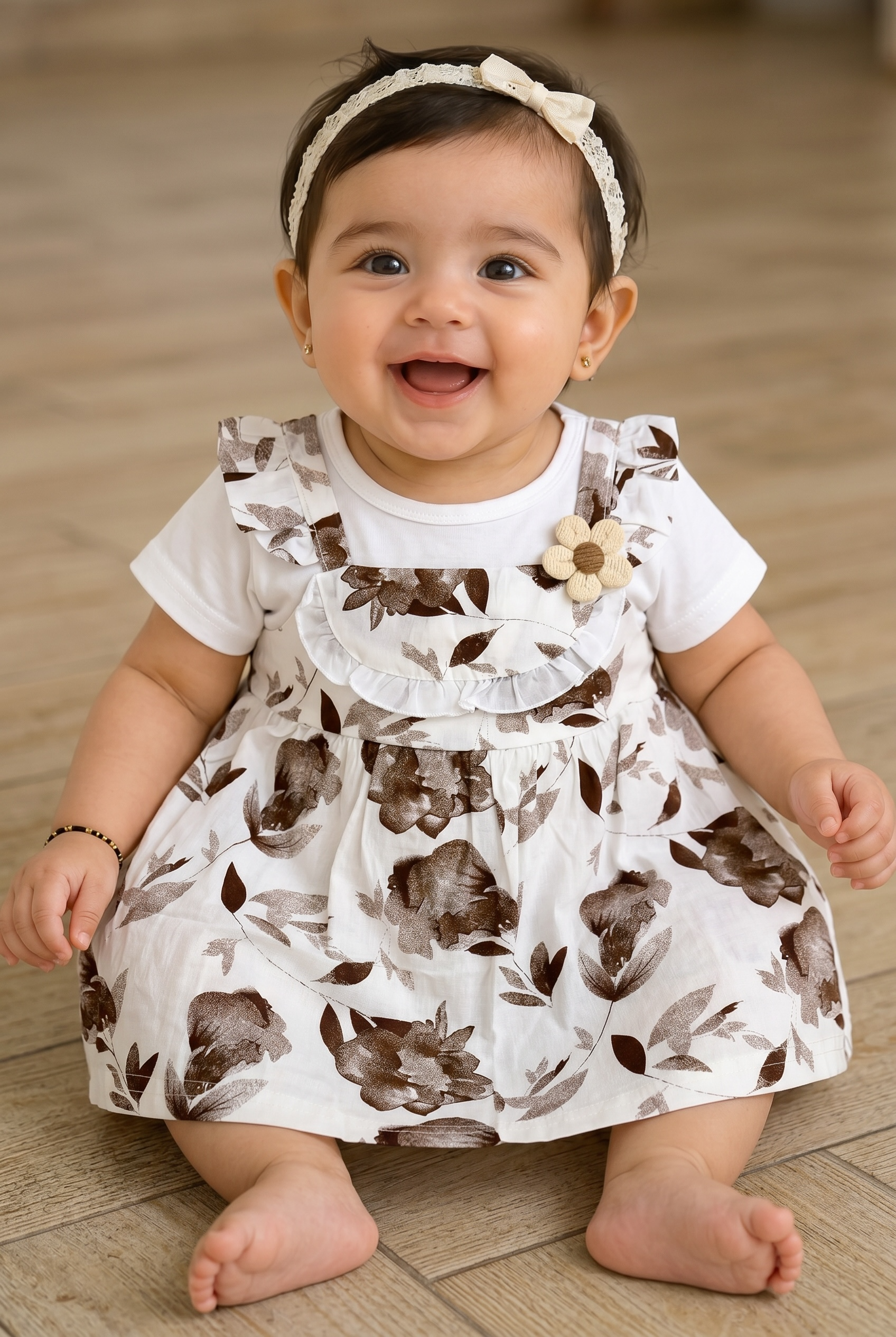 Baby Girls Cotton Printed Frock Dress
