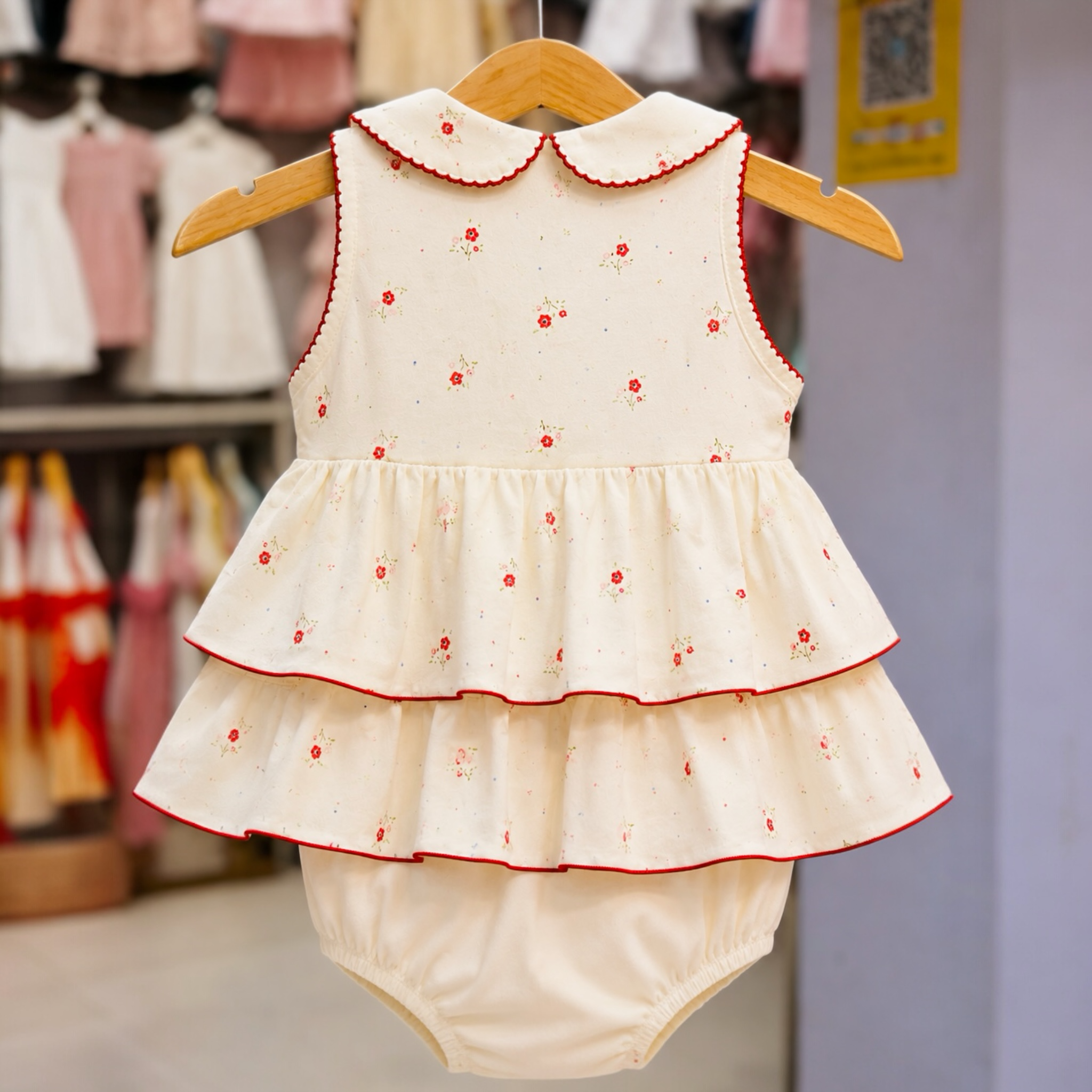 Baby Girls Frill Frock Dress- Soft Summer Wear