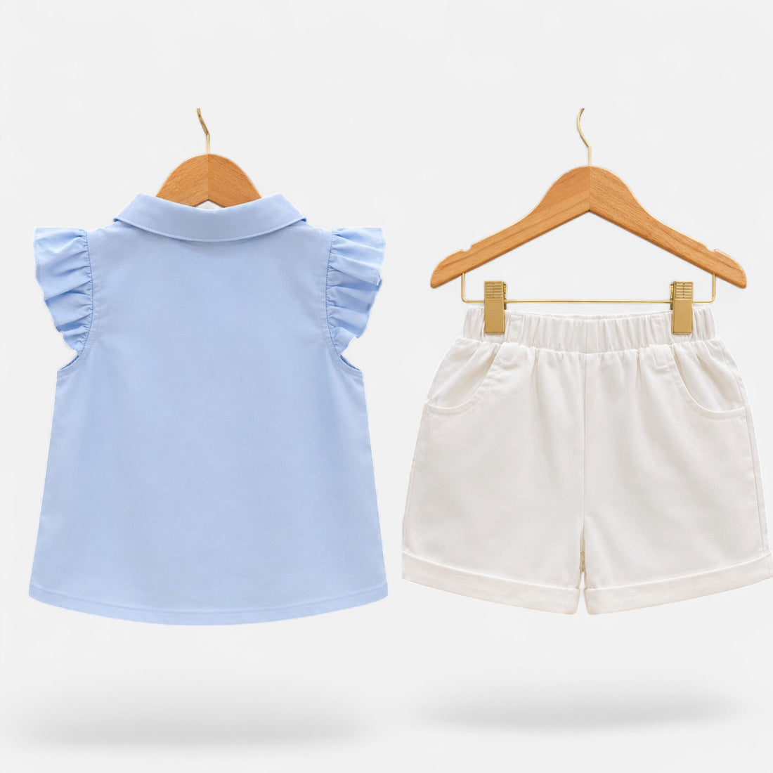 Baby Girl Stylish Summer Dress Set | Soft Cotton Top & Shorts