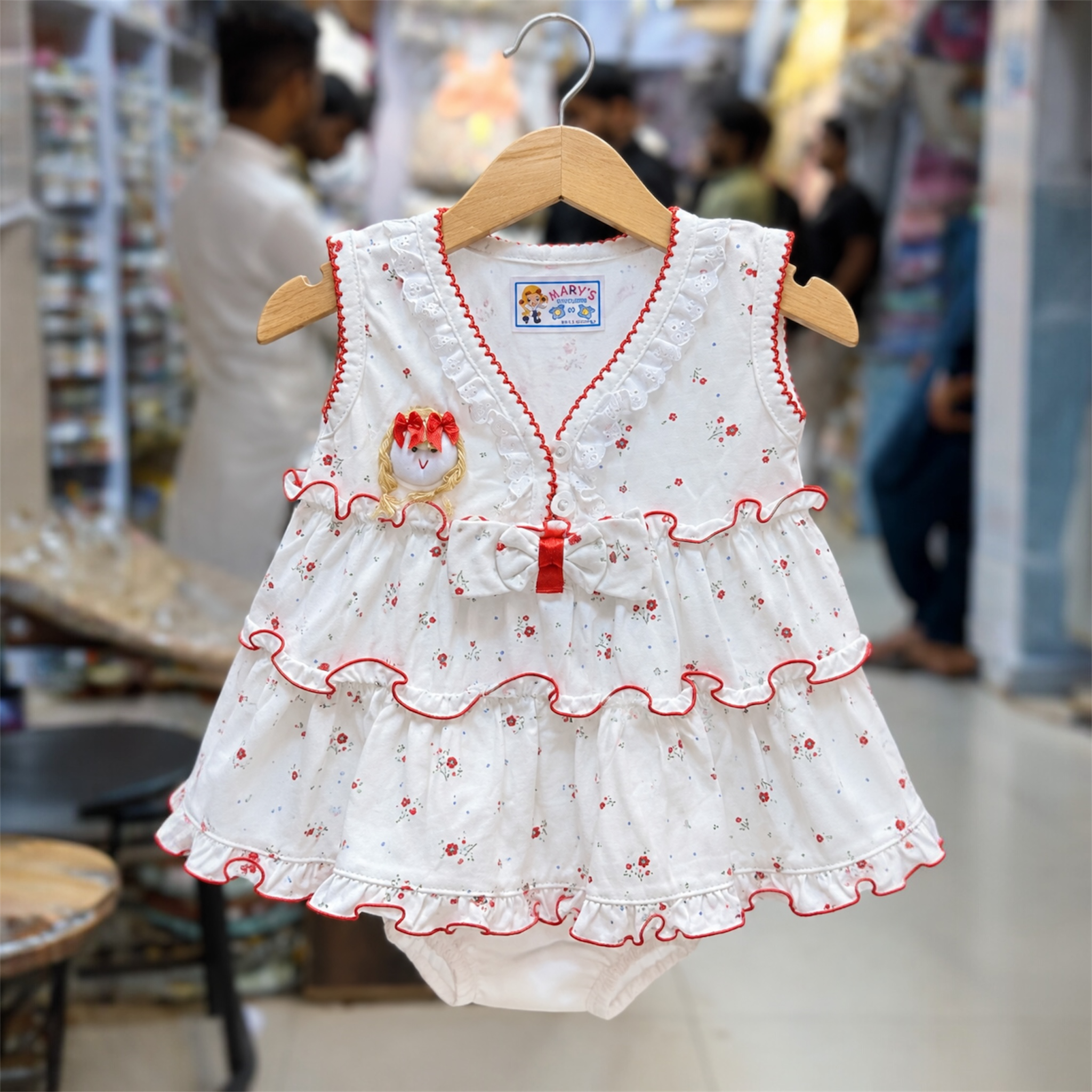 Baby Girls Frill Frock Dress- Soft Summer Wear