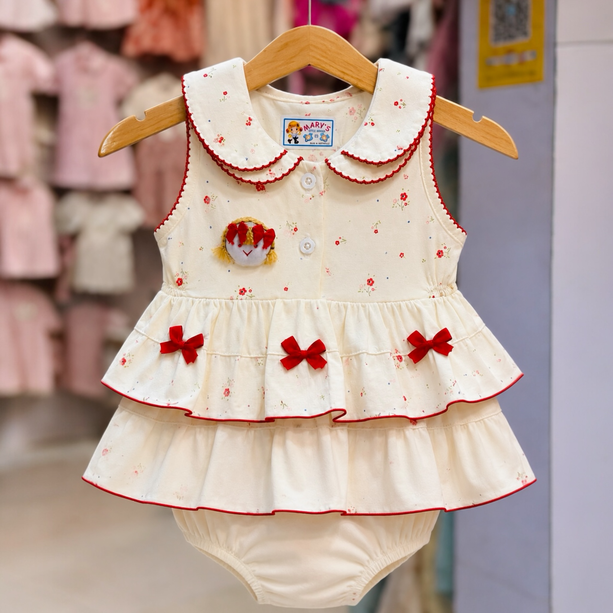 Baby Girls Frill Frock Dress- Soft Summer Wear