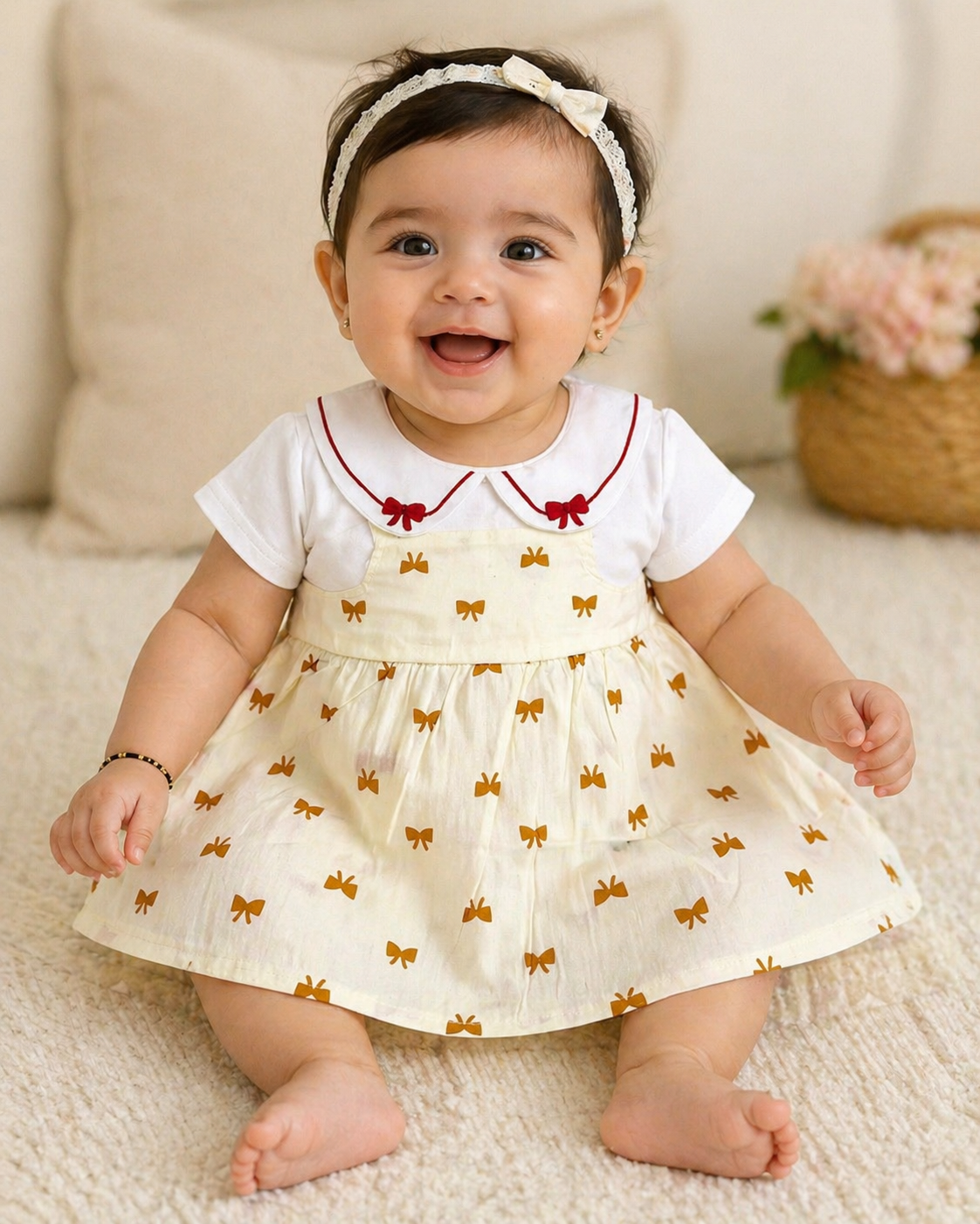 Baby Girls Cotton Printed Frock Dress