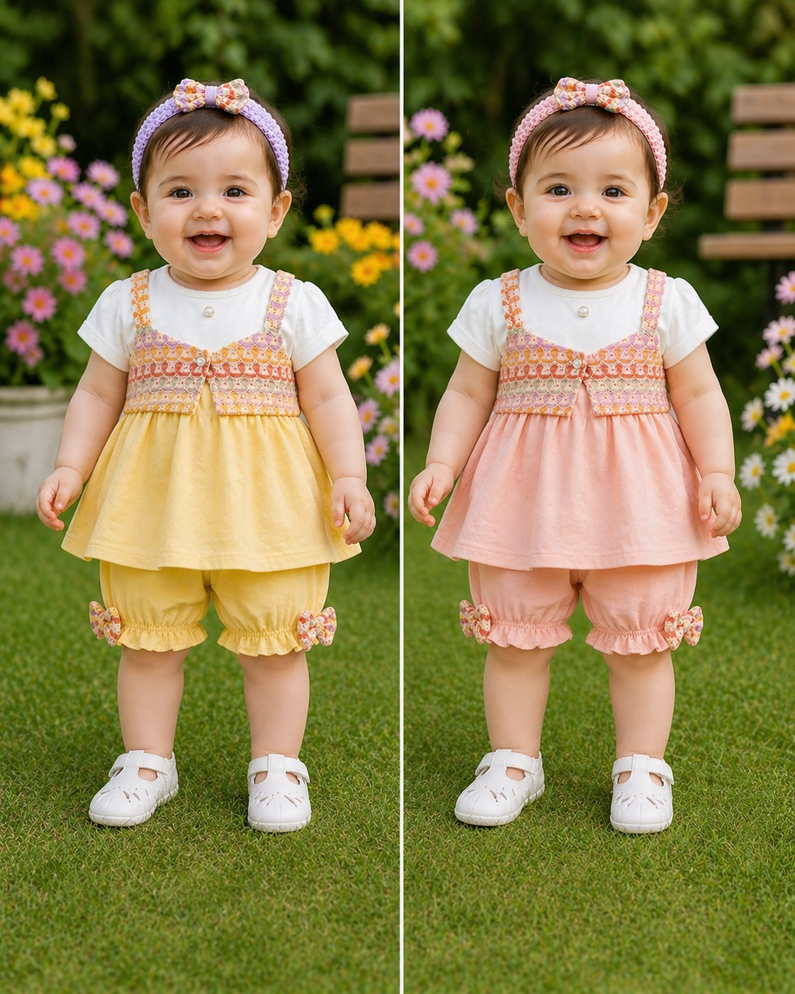 Baby Girls Summer Dress Set 2 Piece Suit