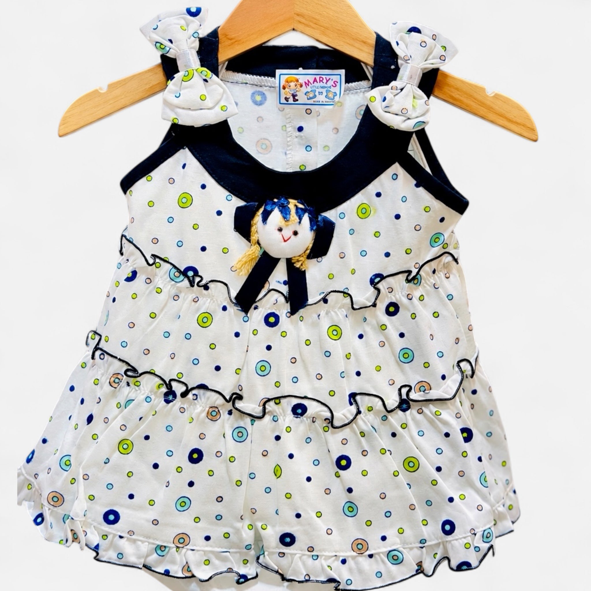 Baby Girls Frill Frock Dress- Soft Summer Wear