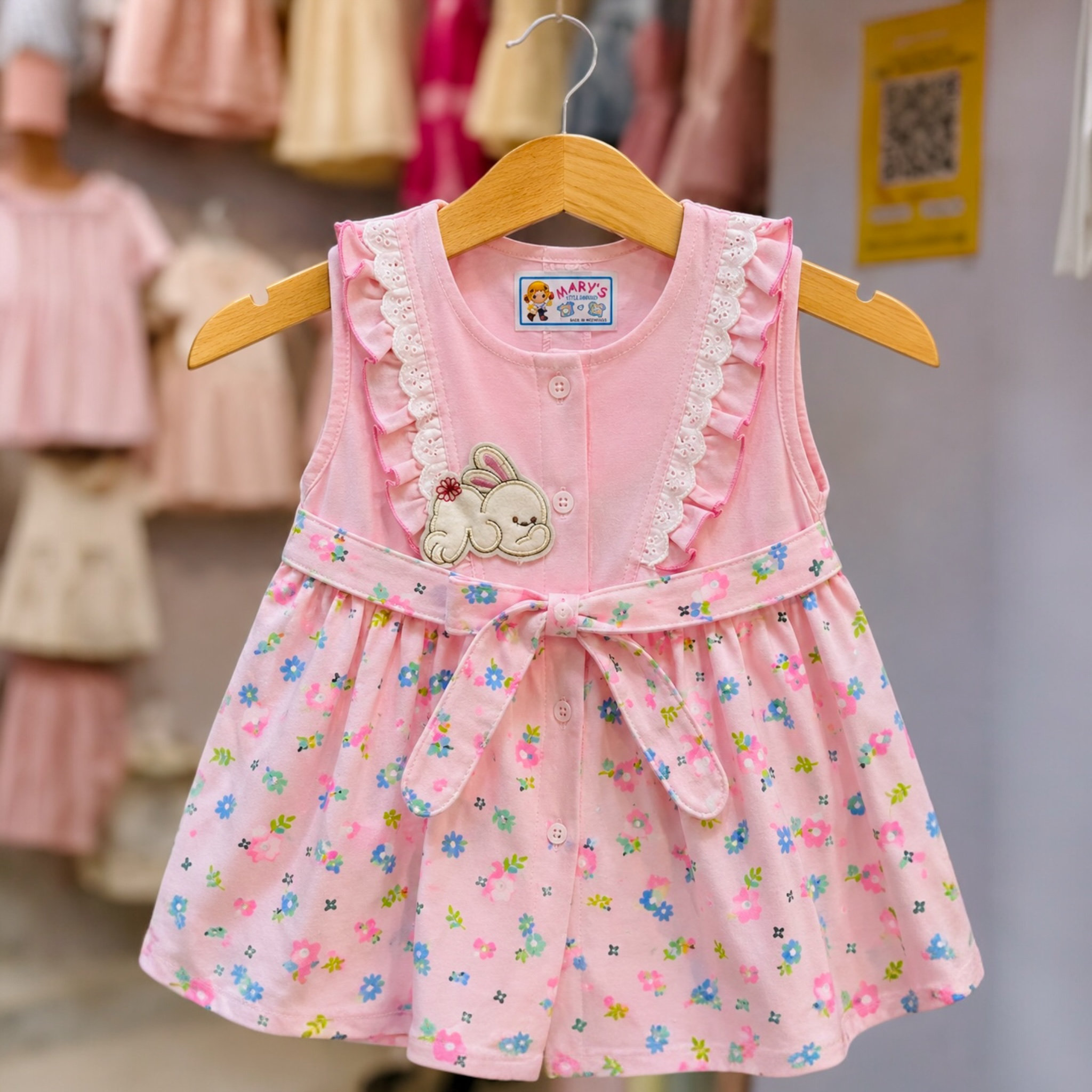 Baby Girls Frill Frock Dress- Soft Summer Wear