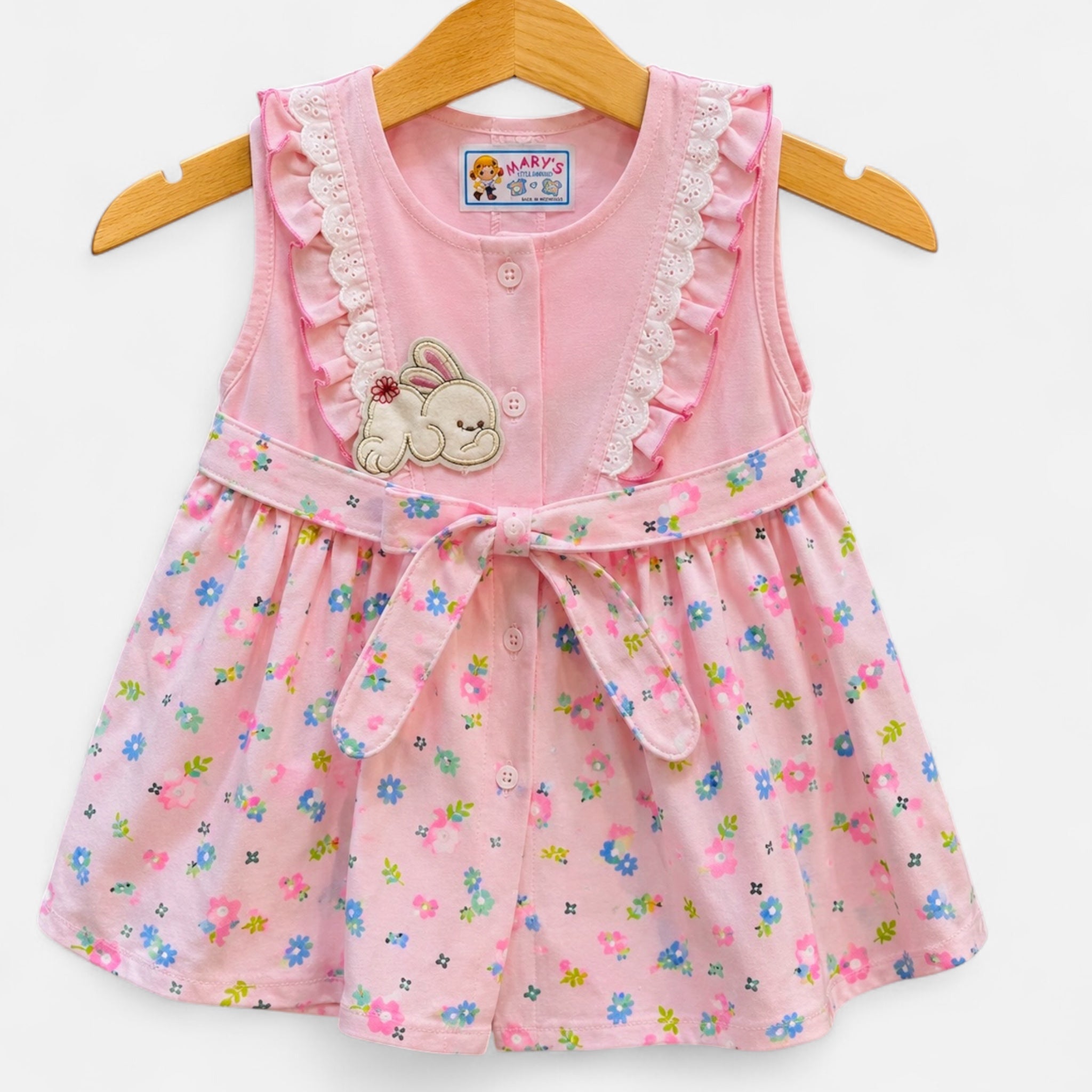 Baby Girls Frill Frock Dress- Soft Summer Wear