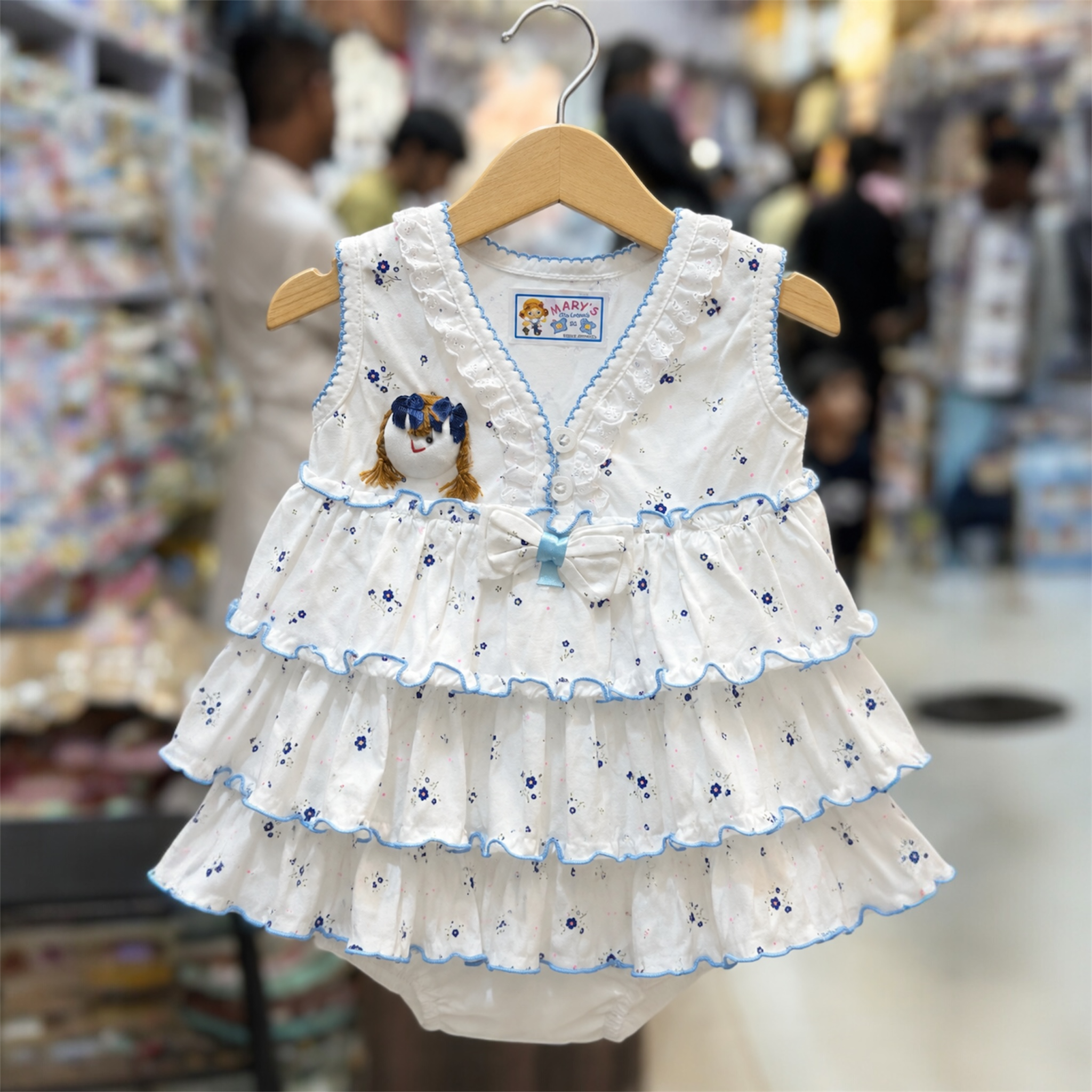 Baby Girls Frill Frock Dress- Soft Summer Wear