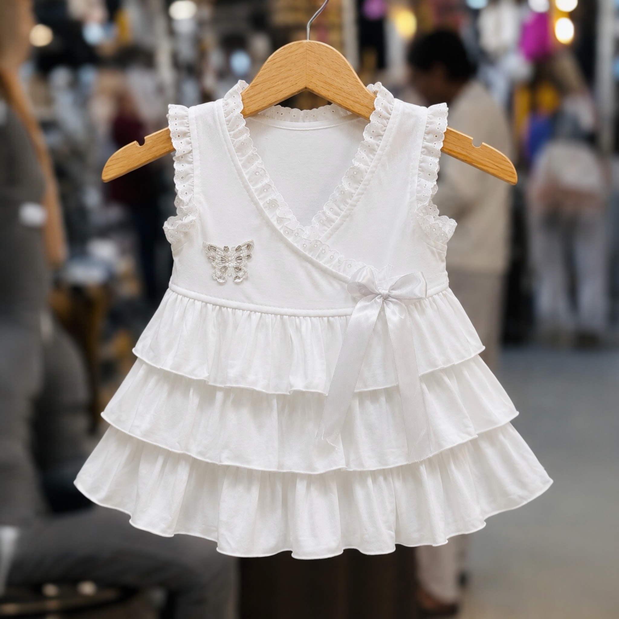 Baby Girls Frill Frock Dress- Soft Summer Wear