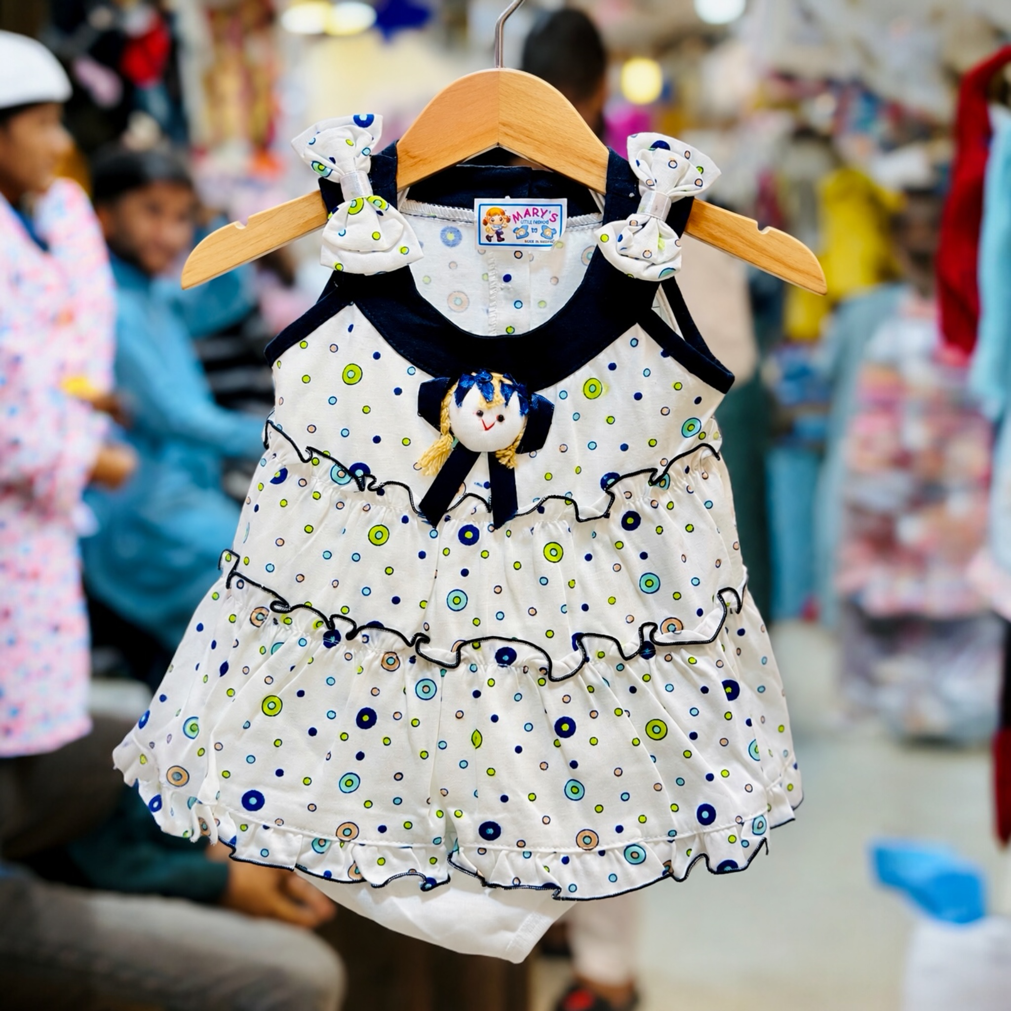Baby Girls Frill Frock Dress- Soft Summer Wear