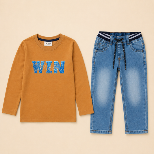 Boys Full Sleeve Denim Set | 1–5 Years