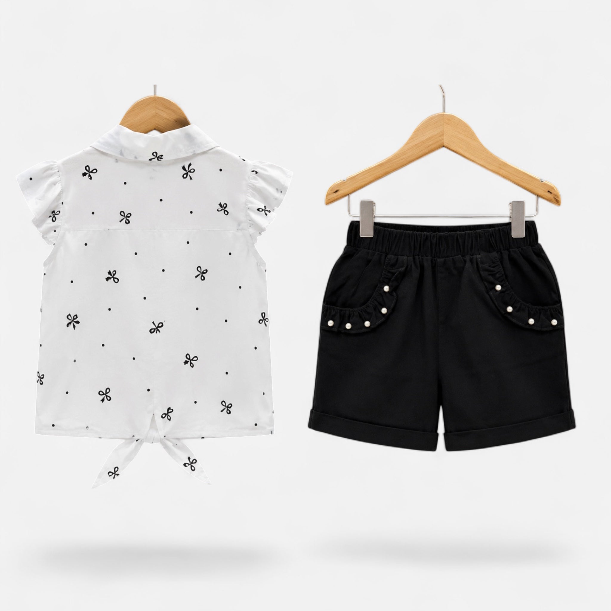 Baby Girl Stylish Summer Dress Set | Soft Cotton Top & Shorts