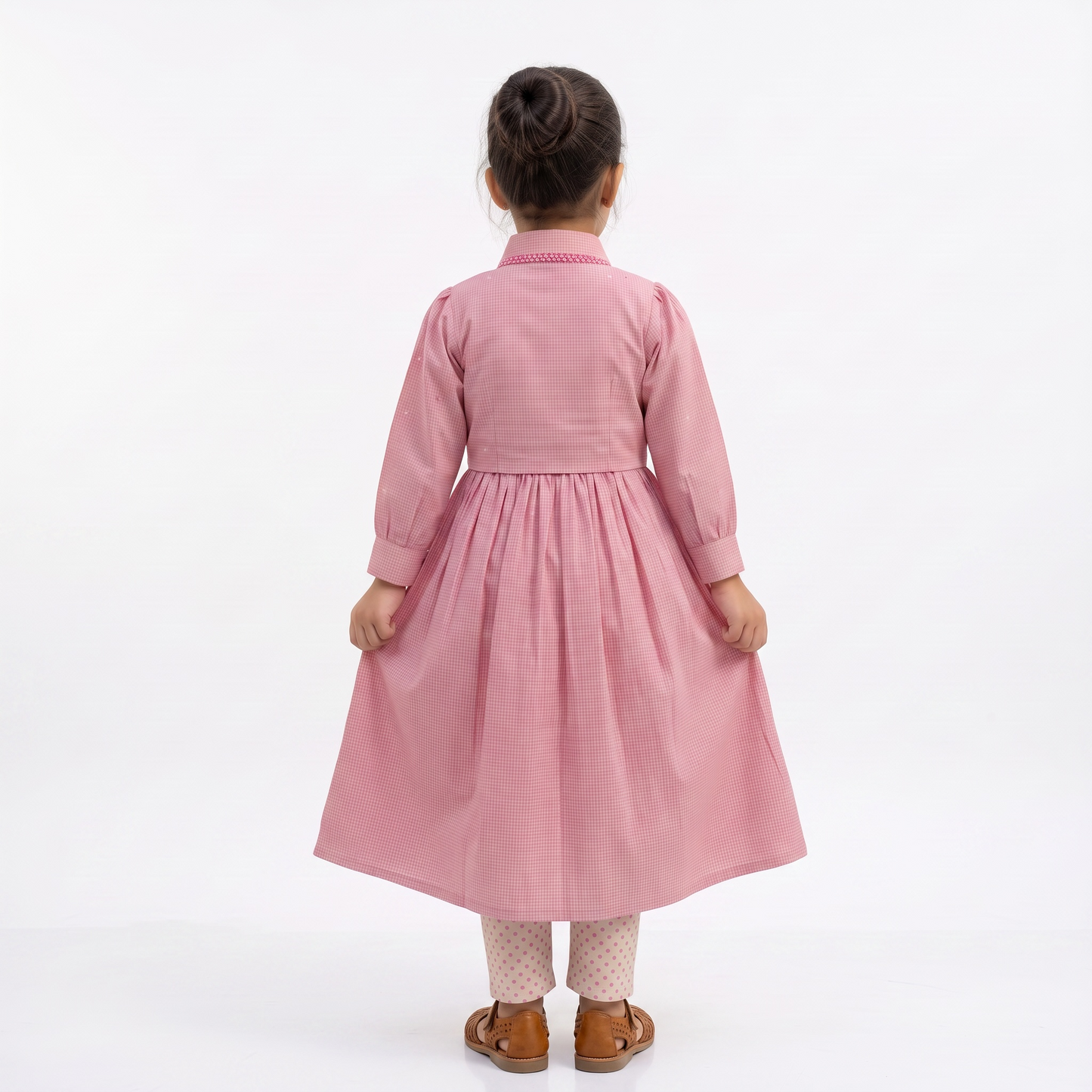 Girls 3 Pcs 6inch Long Maxi Dress Set