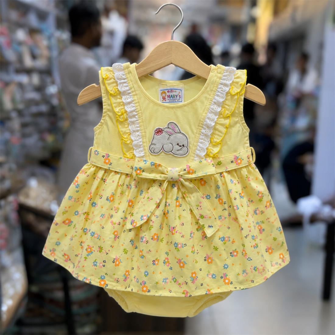 Baby Girls Frill Frock Dress- Soft Summer Wear