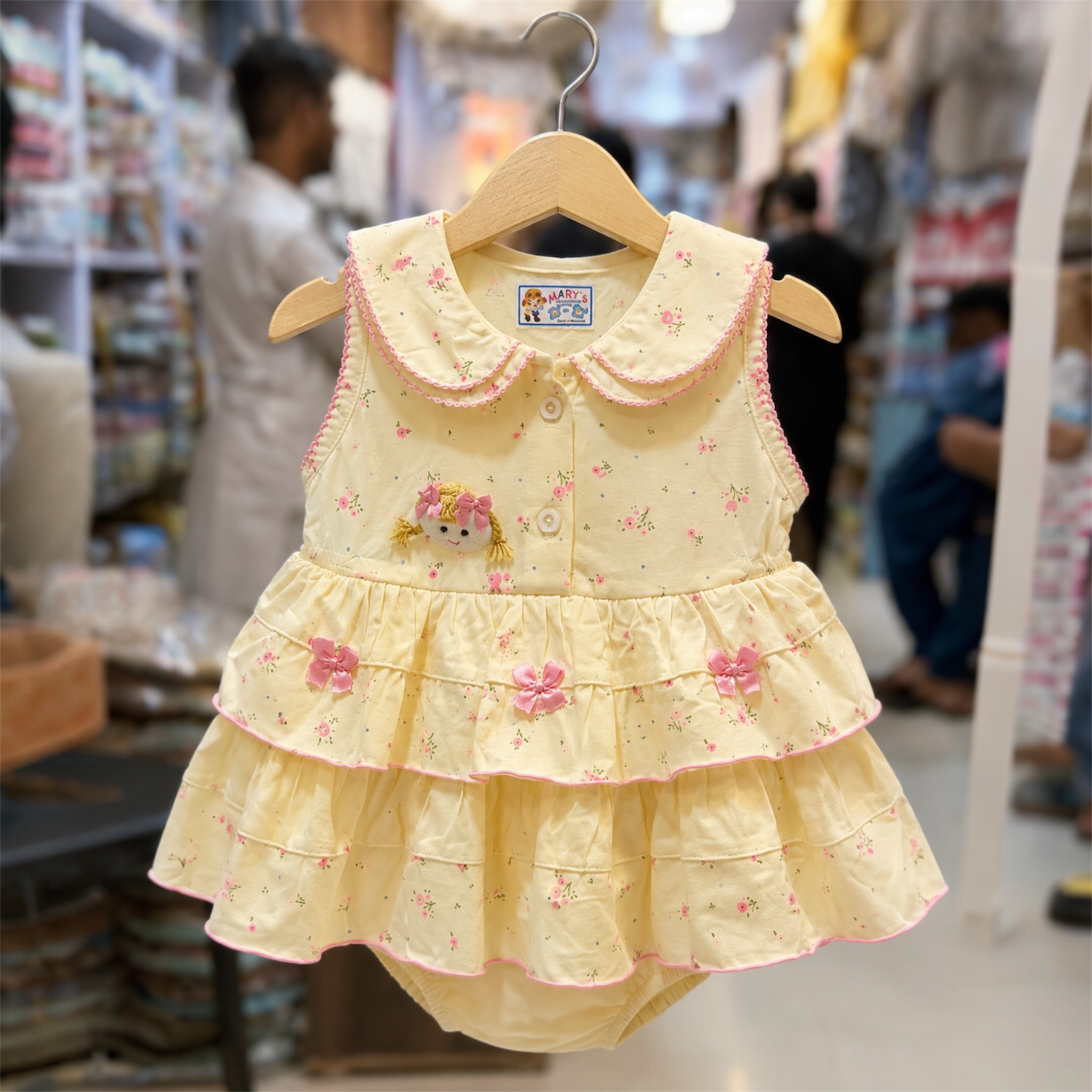 Baby Girls Frill Frock Dress- Soft Summer Wear