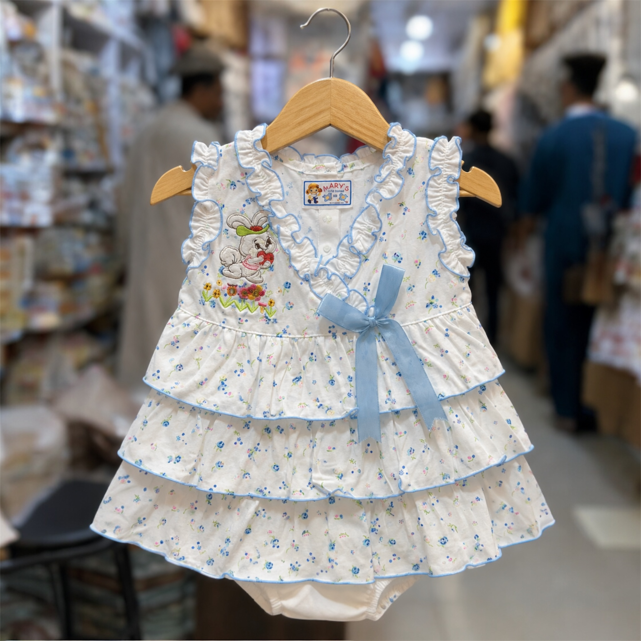 Baby Girls Frill Frock Dress- Soft Summer Wear