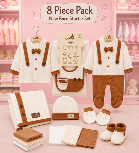 8 Piece Newborn Baby Starter Set