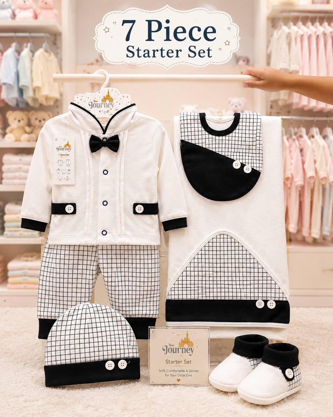 7 Piece Newborn Baby Starter Set