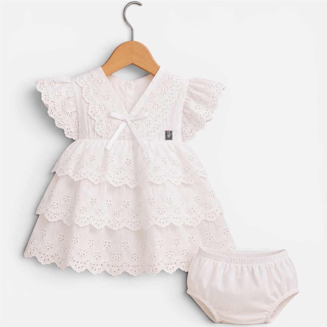 Lace Baby Girl Loan Frock with Free Bloomers