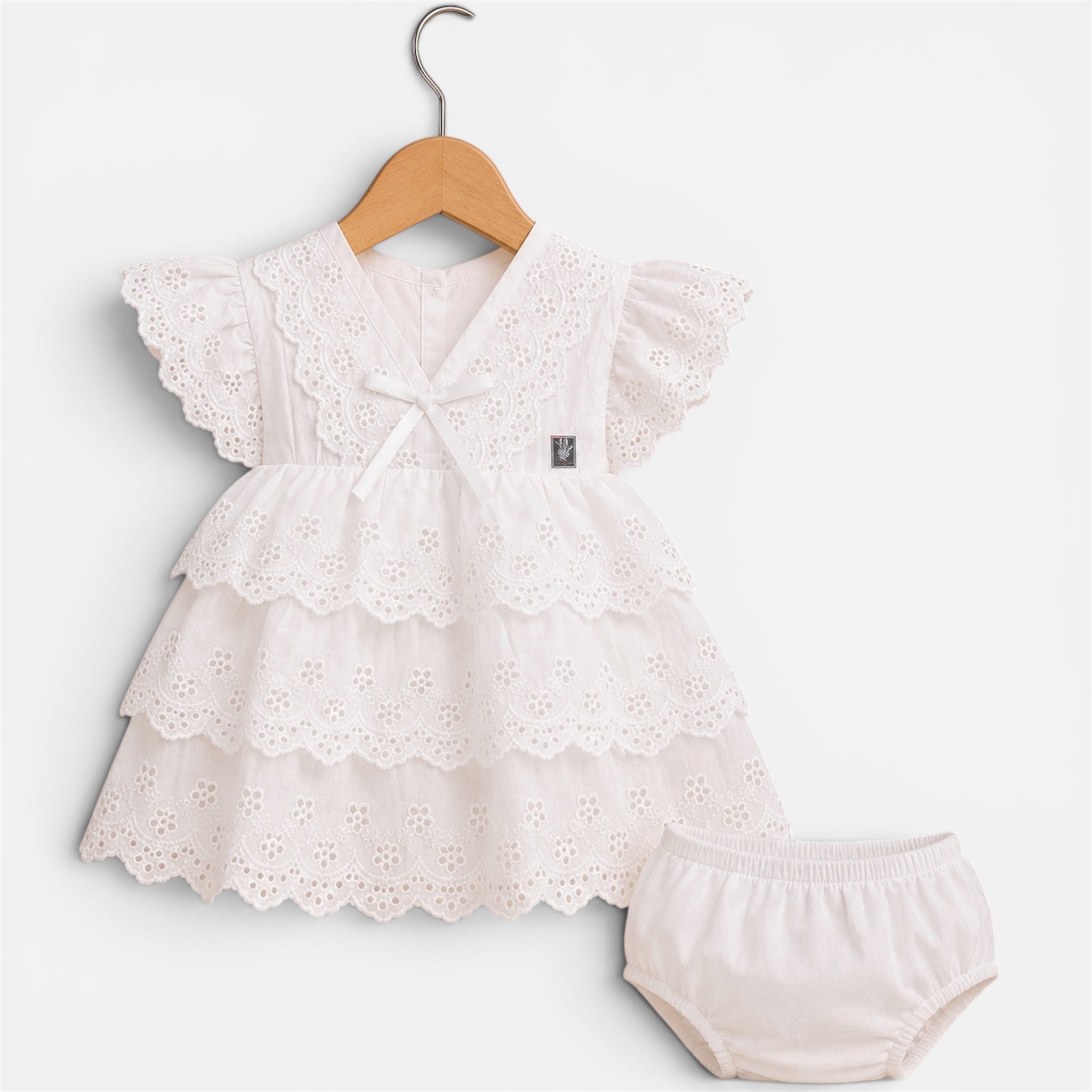 Lace Baby Girl Loan Frock with Free Bloomers