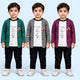 Boys Cotton Full Sleeve T-Shirt & Cargo Pants Set