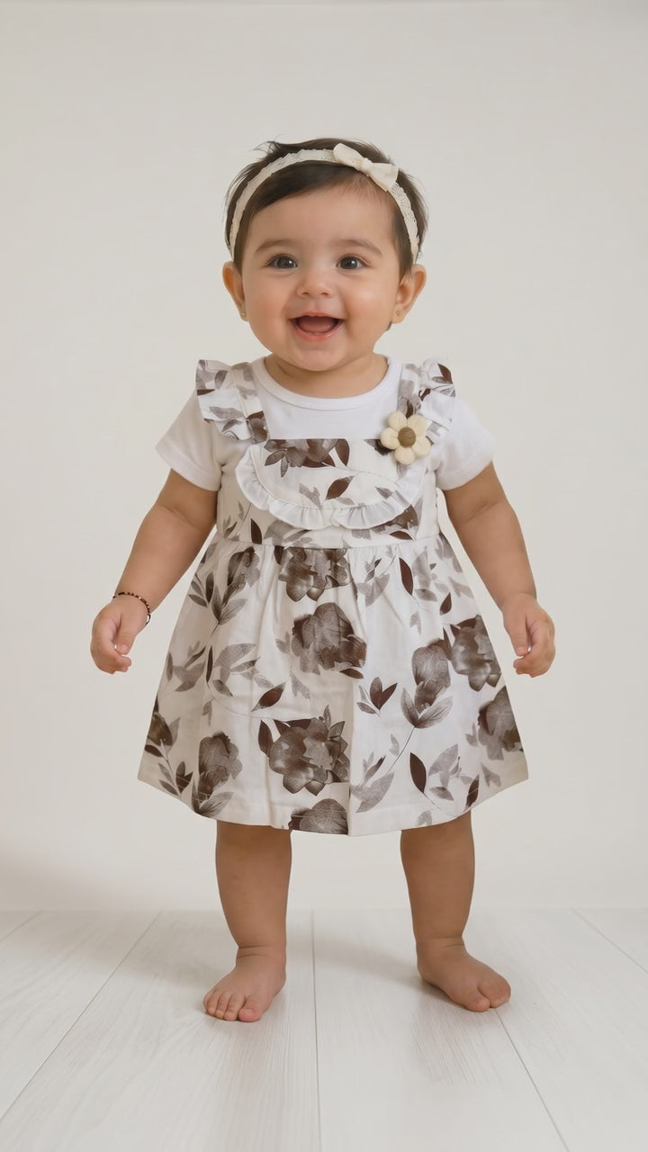 Baby Girls Cotton Printed Frock Dress