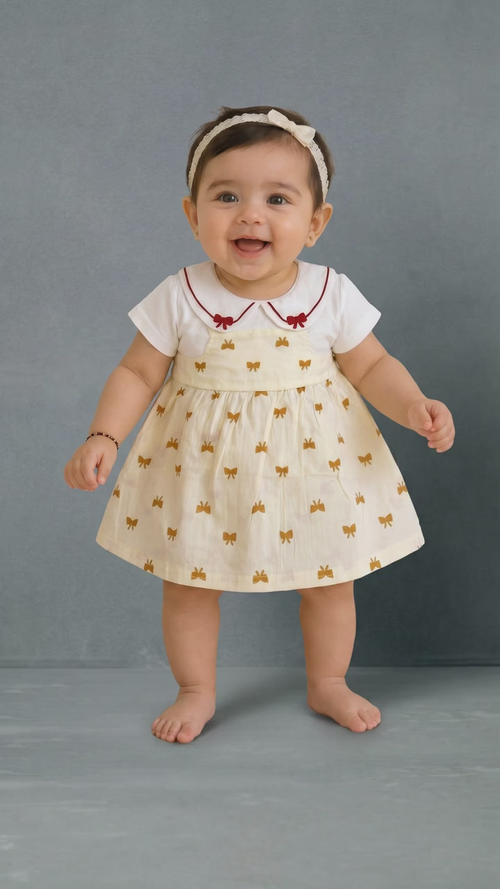 Baby Girls Cotton Printed Frock Dress